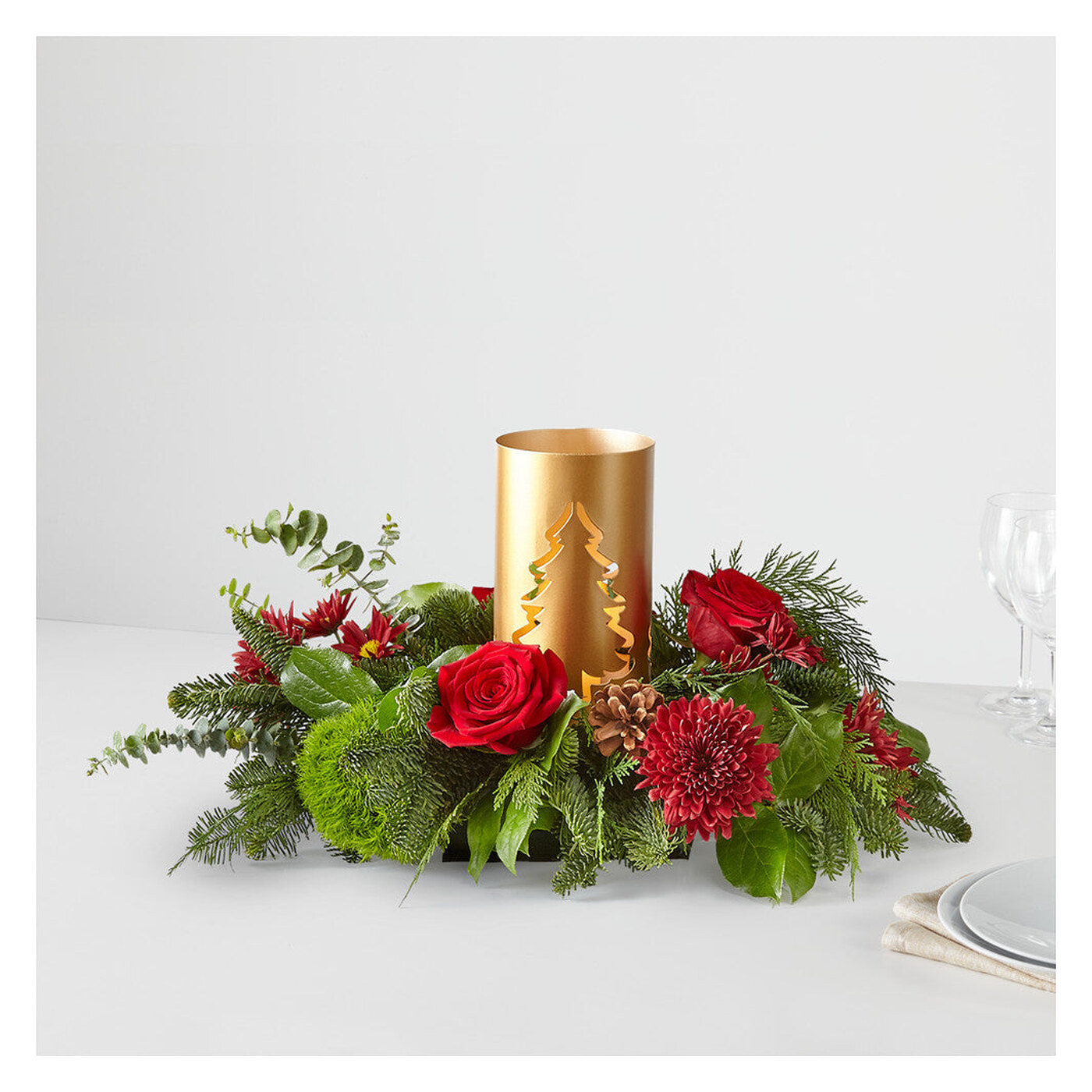 Toast the Season Centerpiece flower arrangement