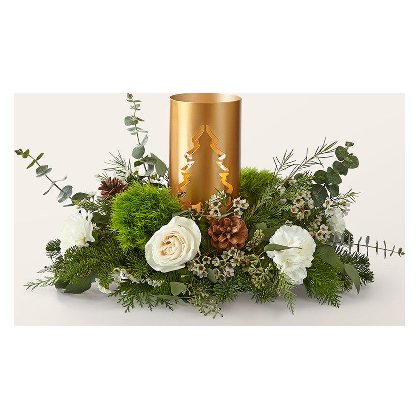 Chestnuts Roasting Centerpiece flower arrangement
