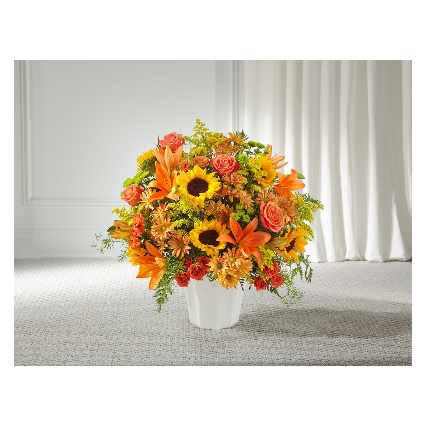 Harvest Thoughts Floor Basket flower arrangement