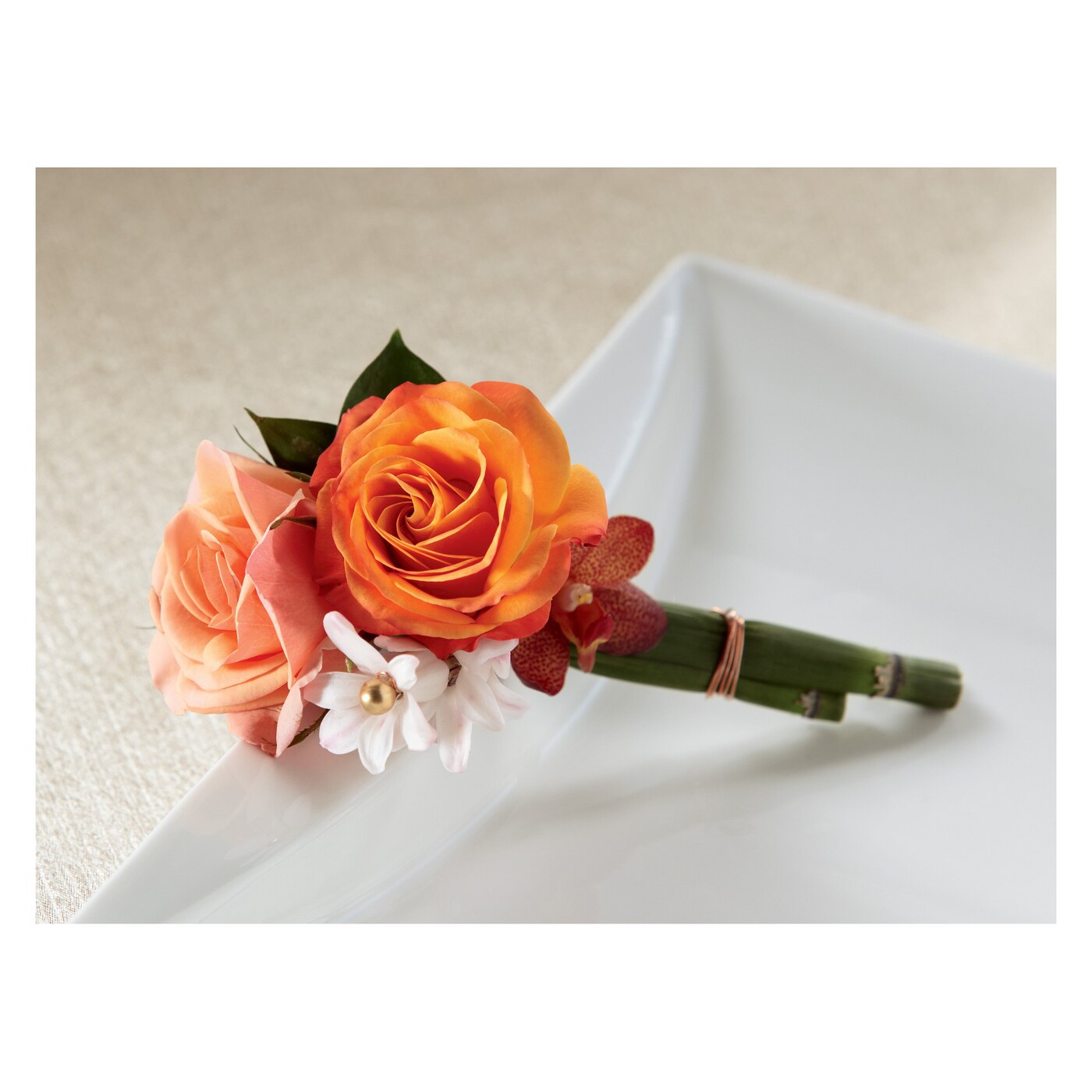 Sunset Dream Boutonniere flower arrangement